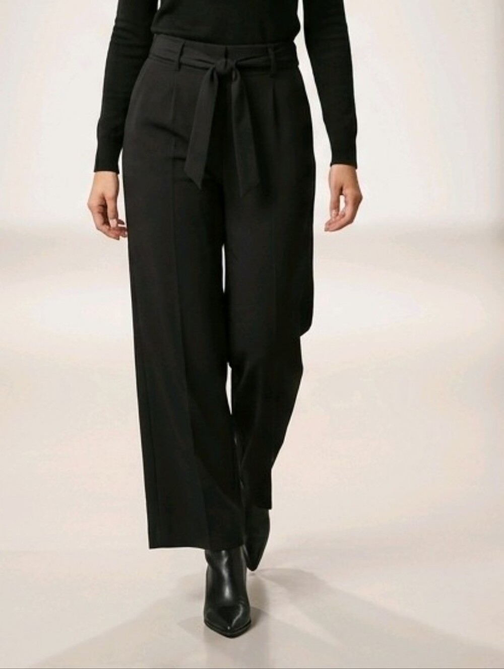 New York Women’s Black Wide-Leg Tie-Waist Dress Pants Size 20w